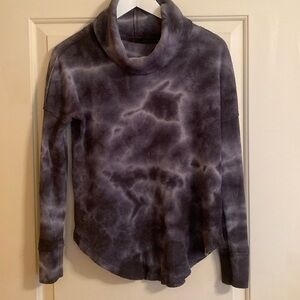Maeve Anthropologie Ainsley thermal tie dye waffle knit cowl neck top size XS